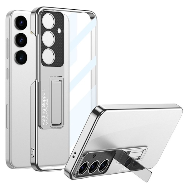 GKK Samsung Galaxy S24 Plus Stativ Skal - Silver Silver