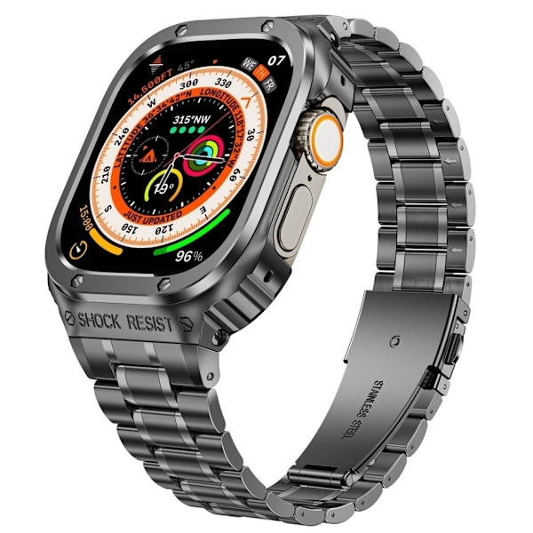 Apple Watch Ultra 49mm Klockarmband med Skal - Grå grå