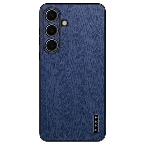 Samsung Galaxy S25 Plus Skal med trätextur - Blå Blå