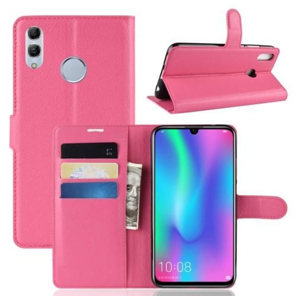 Litchi Plånboksfodral till Huawei Honor 10 Lite / P Smart (2019) Rosa