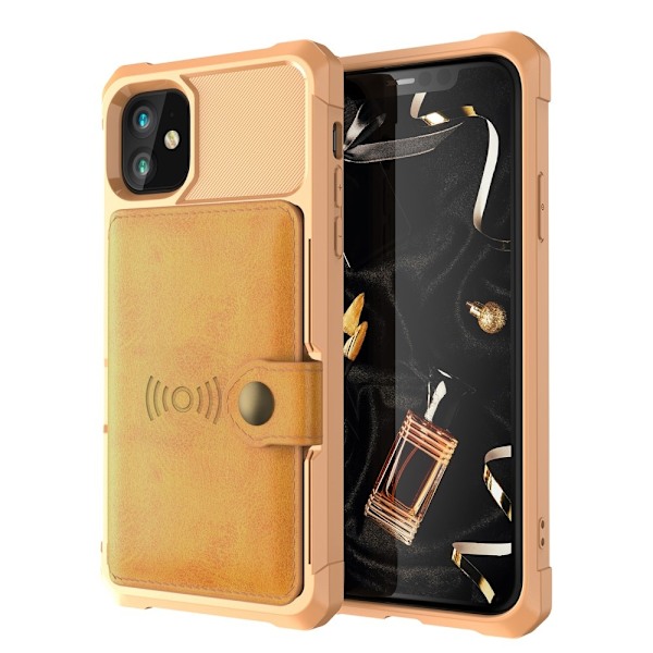 Kickstand Skal för iPhone 12 & 12 Pro - Guld Guld