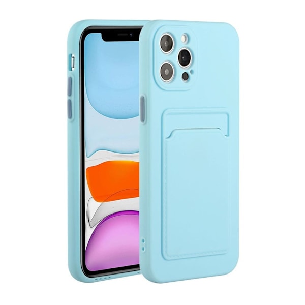 IPhone 12 Pro Max skal med en korthållare - Blått Blå