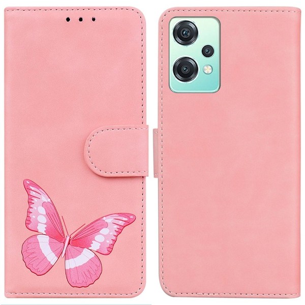 OnePlus Nord CE 2 Lite 5G PU Leather Flip Stand Fodral - Rosa Rosa