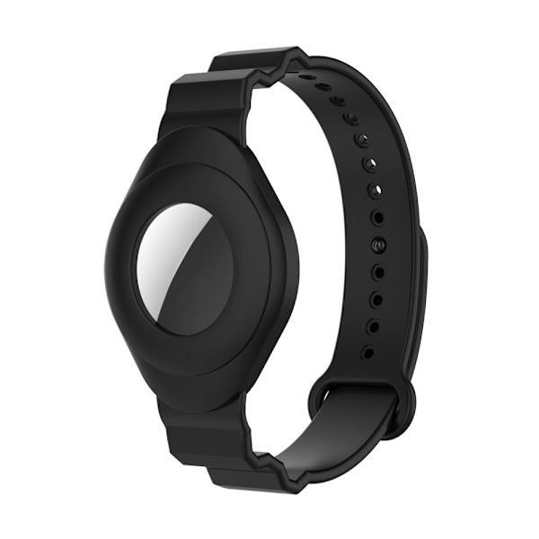 Anti-Lost Silikon Armbandsrem till Apple AirTag - Svart Svart