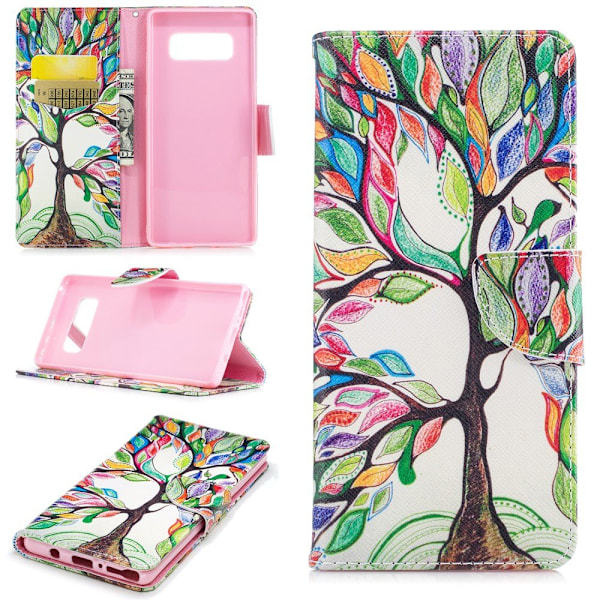 Plånboksfodral till Samsung Galaxy Note 8 - Träd Colorfull Tree