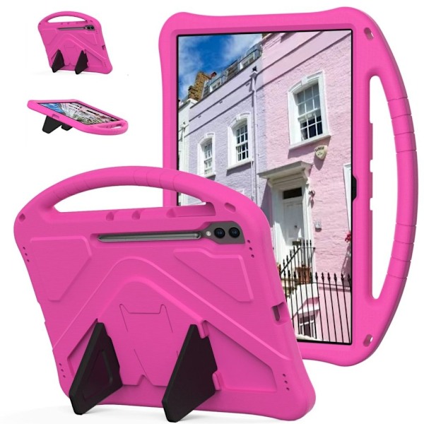 Samsung Galaxy Tab S10 Ultra Skal med Handgrepp - Rosa Rosa