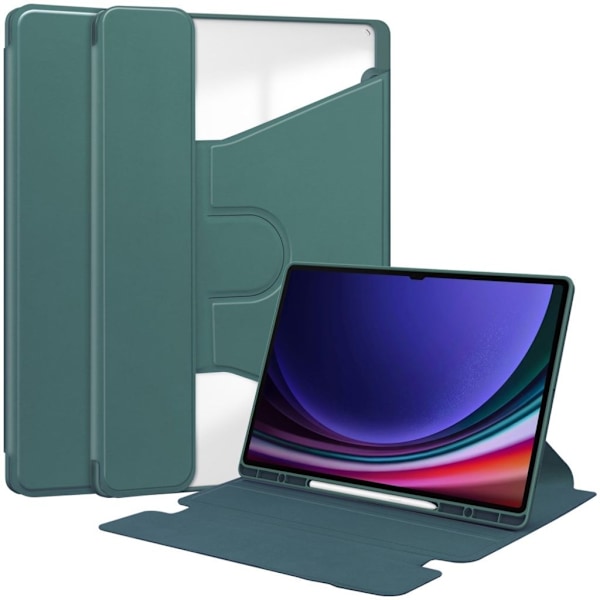 Samsung Galaxy Tab S10 Ultra fodral med roterbart stativ - Grön Grön