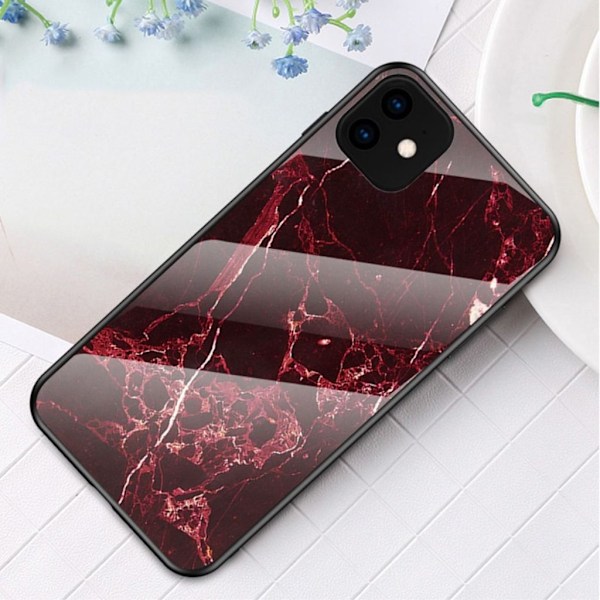 IPhone 11 skal i marmor - Röd Röd