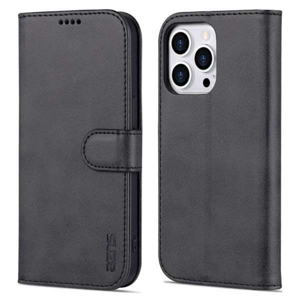 AZNS iPhone 16 Pro Max Plånboksfodral - Svart Svart