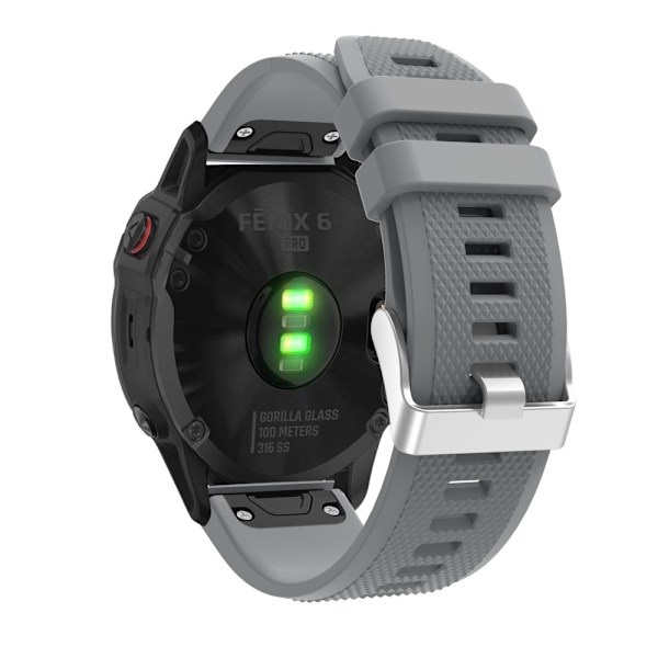 Garmin Fenix 7/6/6 Pro/Forerunner935/945 etc. Klockarmband i silikon - Grå grå