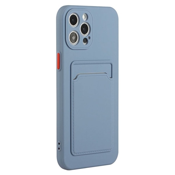 iPhone 15 Pro Max Skal med Korthållare - Blå Blå