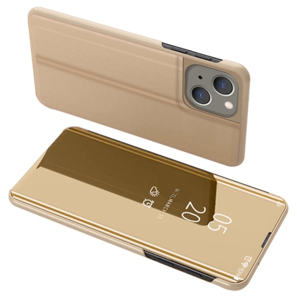 Window View Fodral till iPhone 14 - Guld Guld