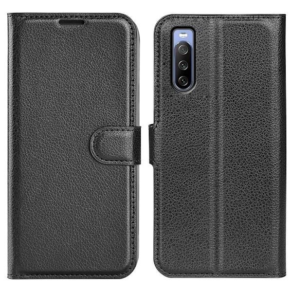 Litchi Sony Xperia 10 IV fodral - Svart Svart