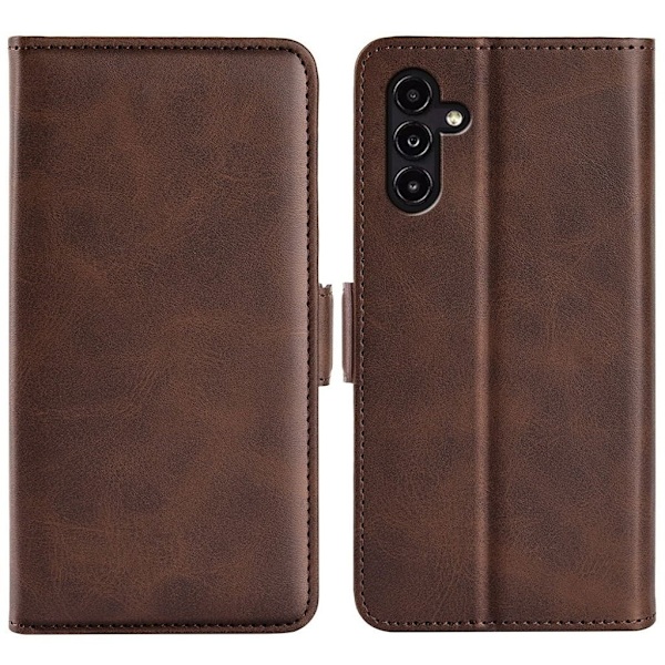 Samsung Galaxy A14 5G Calf Texture fodral - Mörkbrunt Brunt