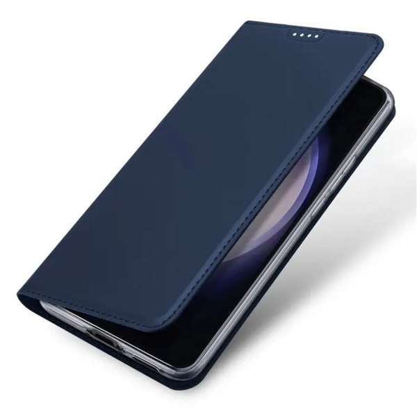 Samsung Galaxy S23 FE Fodral i PU-läder med korthållare - Blå Blå