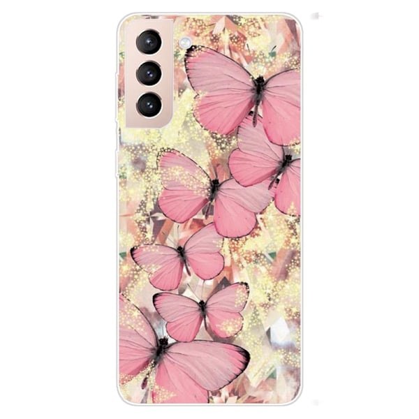 Samsung Galaxy S22 5G TPU-skal - Pink Butterfly Pink Butterfly