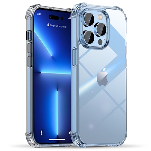 IPAKY iPhone 14 Pro Max Drop-proof Hard PC TPU Skal - Genomskinligt Transparent