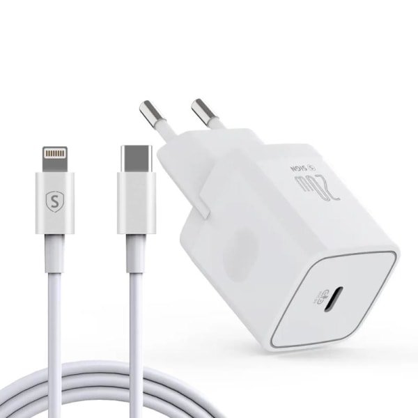 SiGN Extrem Snabbladdare USB-C PD & USB-C till Lightning Kabel MFI 1m, 20W