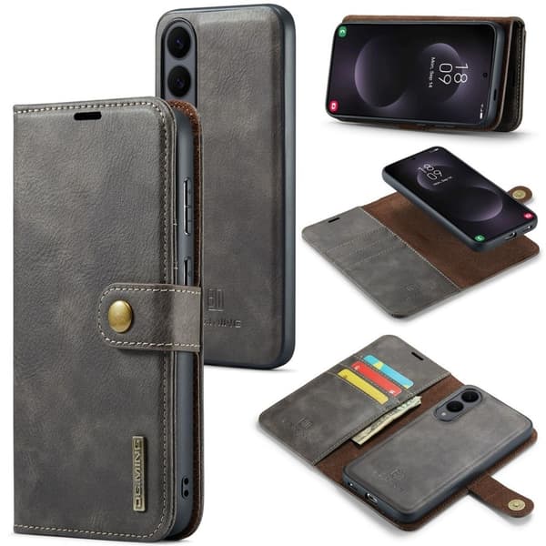 DG.MING Samsung Galaxy S25 Edge Plånboksfodral - Grå grå