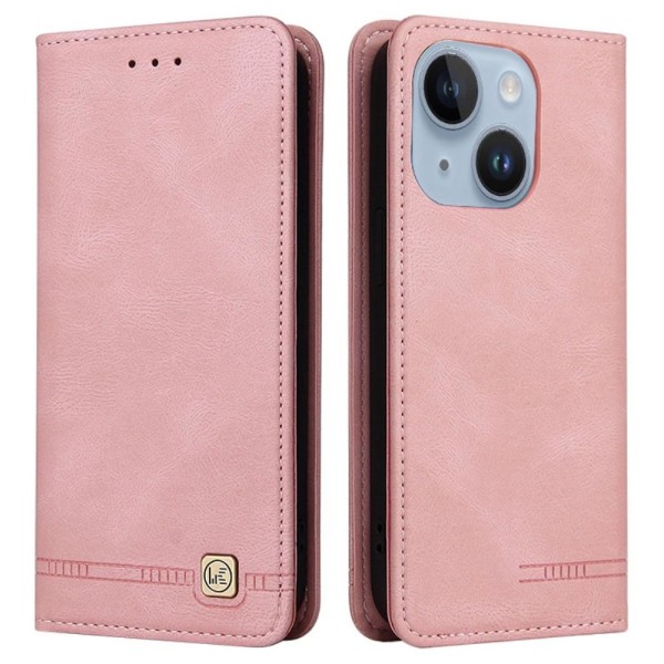 IPhone 14 Plus Fodral Magnetisk Plånbok med ett sedelfack - Rosé Guld