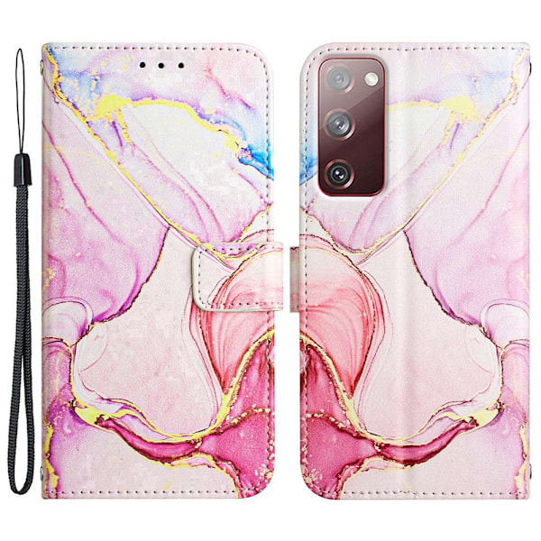 YB Pattern Printing Series-5 Fodral till Samsung Galaxy S20 FE - Rosa LS005 Rosa