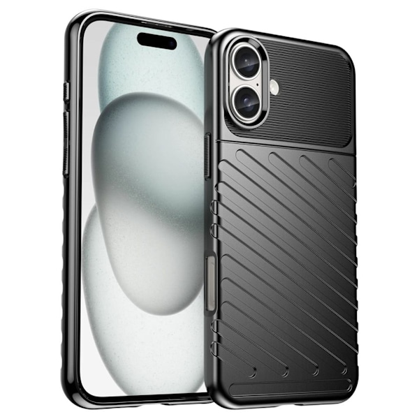 Thunder Series iPhone 16 Skal - Svart Svart