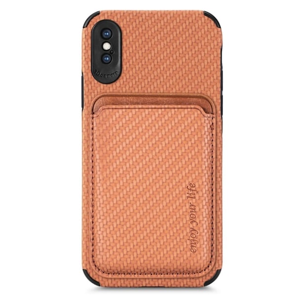 IPhone X/XS skal med en magnethållare - Brunt Brunt