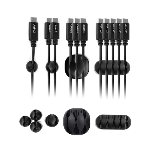 DESIRE2 Tidy Cable Clips 10-pack - Svart Svart