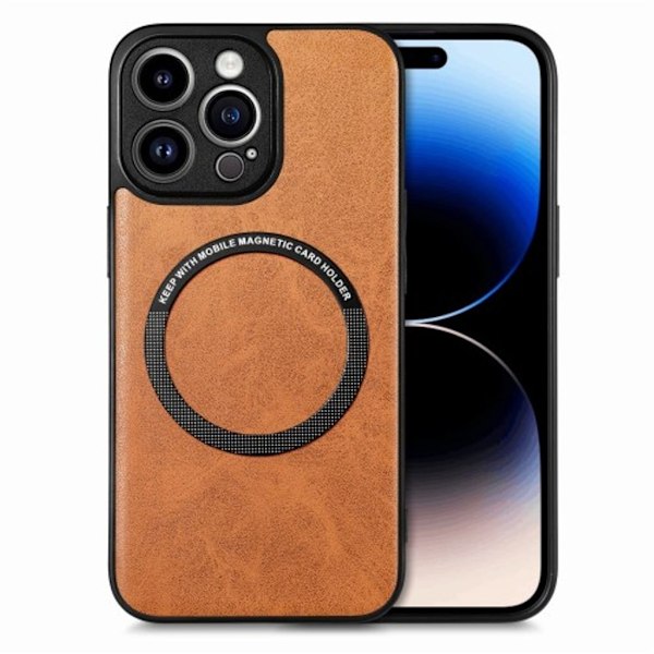 iPhone 15 Pro magnetiskt skal - Brun Brun
