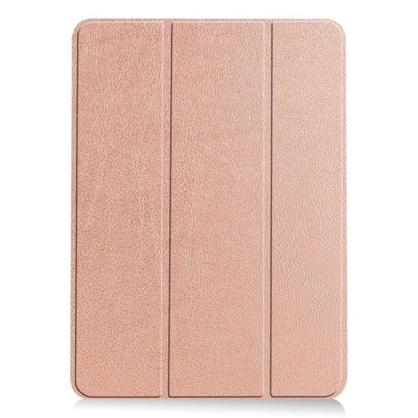 Litchi Skin Tri-Fold Fodral för iPad Air 10.9 (2020) - Roséguld Guld