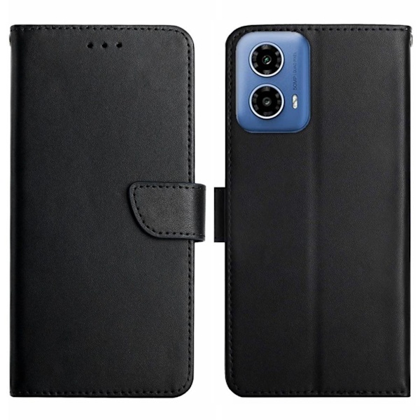 HT02 Motorola Moto G85 5G Läderfodral - Svart Svart