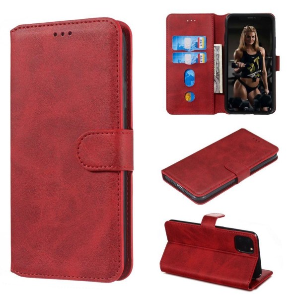 Vikbart iPhone 11 Pro plånboksfodral - Rött