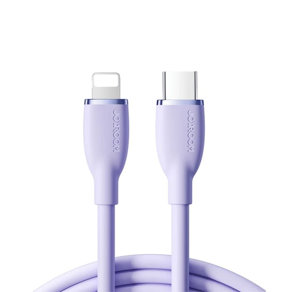 Joyroom USB-C till blixtsnabb laddningskabel, 30W, 1,2m - lila Lila