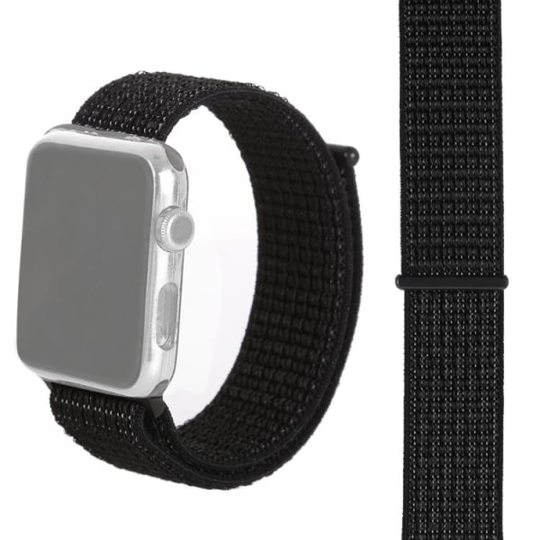 Kardborrearmband för Apple Watch 7 / 8 / 9 41mm - Svart Svart