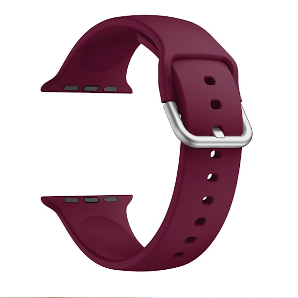Apple Watch 7/8/9 41mm etc Klockarmband i Silikon - Röd Röd