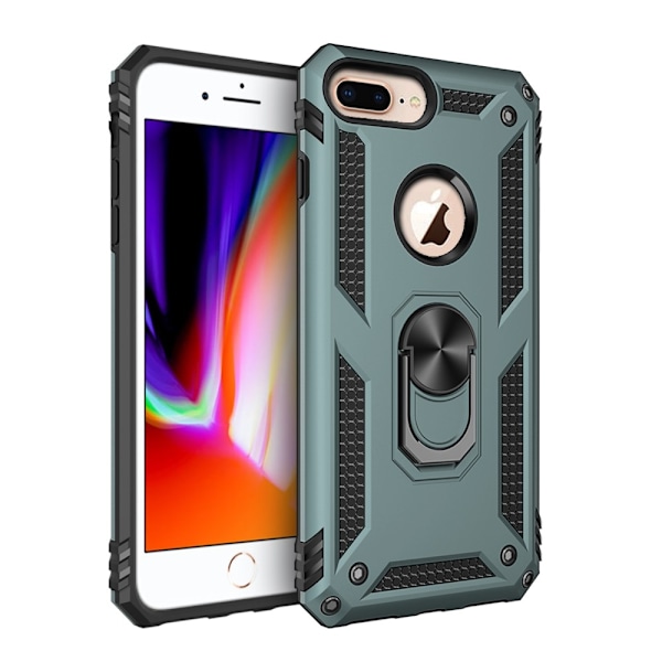 Kickstand Armor Style iPhone 6 Plus/7 Plus/8 Plus Skal - Grön Grön