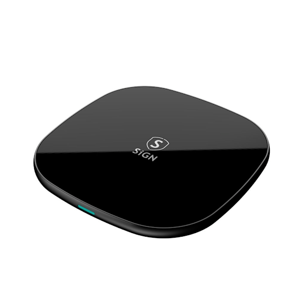 SiGN Trådlös Snabbladdare för iPhone & Android, 15W - Svart Svart