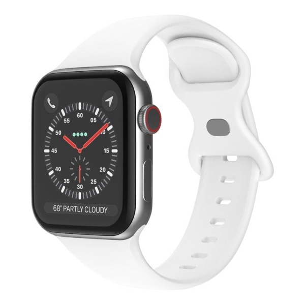 Klockarmband i Silikon för Apple Watch 7 / 8 / 9 41mm m.fl. - Vi Vit