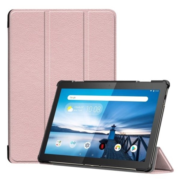 Lenovo Tab M10 Gen 1 Tri-Fold Stativ Fodral - Rosa Rosa