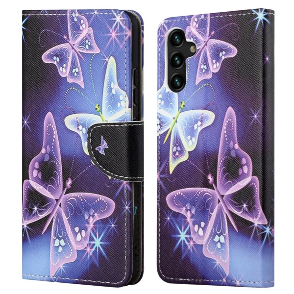 Samsung Galaxy A13 5G premium Plånboksfodral Sparkling Butterflies