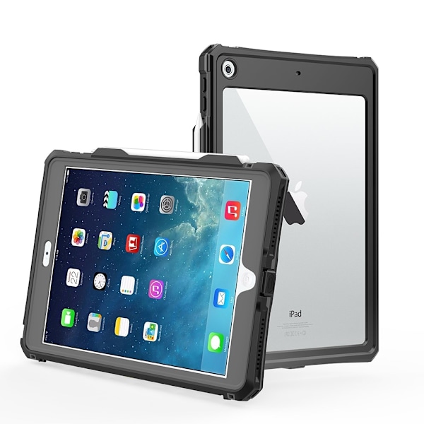 iPad 10.2" 2019/2020/2021 Vattentätt Skal IP68 - Svart- Svart Svart