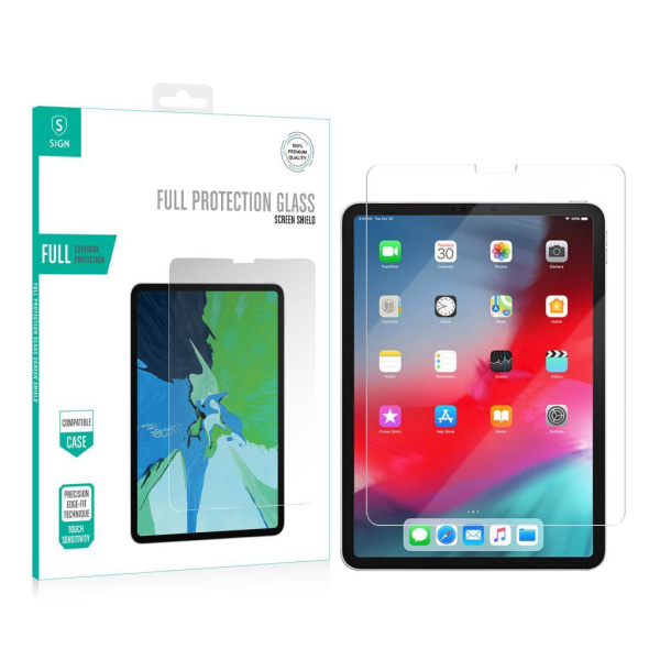 SiGN Heltäckande Skärmskydd i Härdat Glas för iPad Pro 11" & iPa