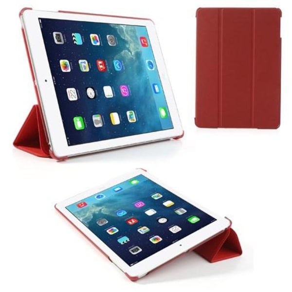 Tri-fold fodral till iPad Air, Röd Röd