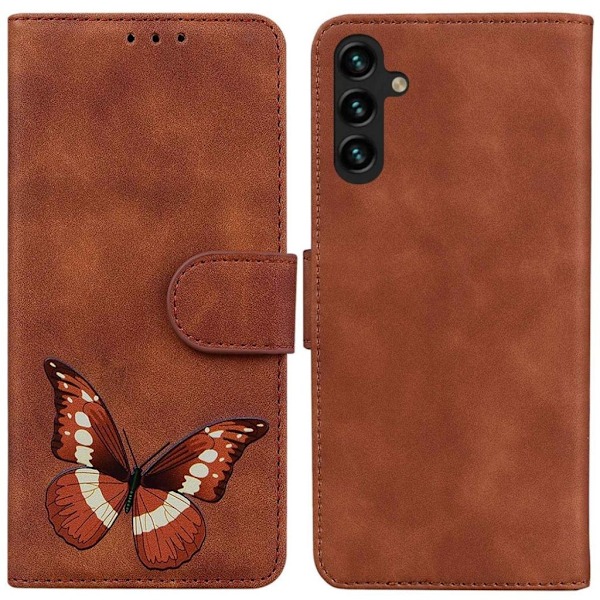 Samsung Galaxy A14 premium plånboksfodral - Brun Brun