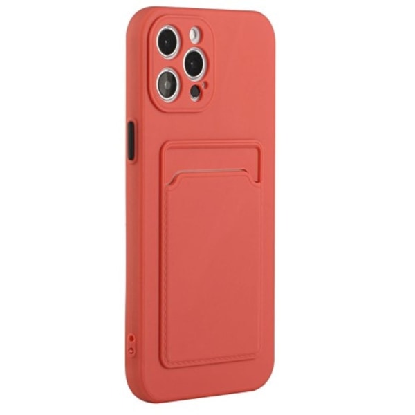 iPhone 15 Pro TPU-skal med korthållare - Orange