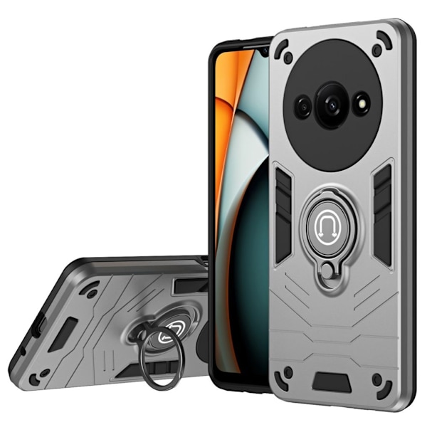 Xiaomi Redmi A3 / POCO C61 4G Skal med Stativ - Grå grå