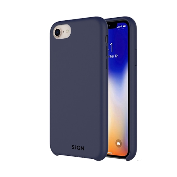 SiGN Liquid Silicone skal till iPhone 7 & 8/SE 2 - Blå Blå