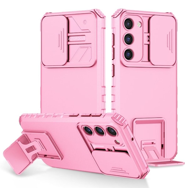 Samsung Galaxy S23 skal med ett stativ - Rosa Rosa