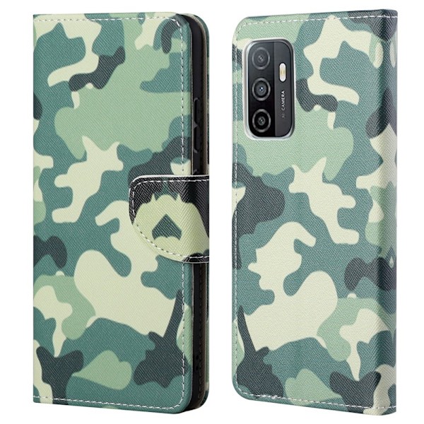 Samsung Galaxy A33 5G premium plånboksfodral - Kamouflagemönstrat Camouflage