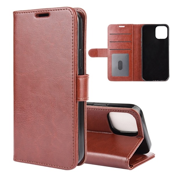Premium Plånboksfodral för iPhone 12/12 Pro - Brun Brun